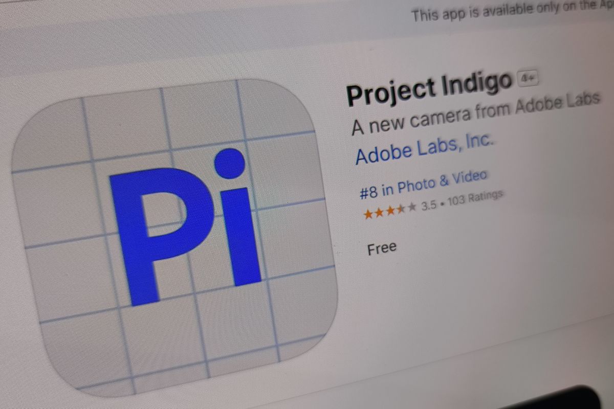 Project Indigo di laman App Store.