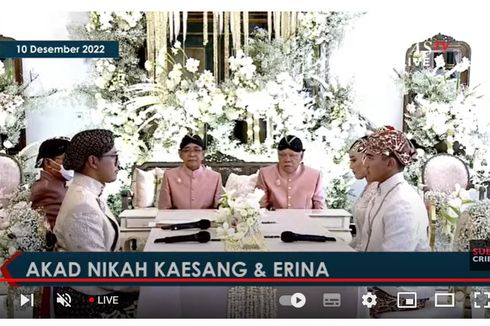 Sah, Kaesang dan Erina Resmi Jadi Suami Istri