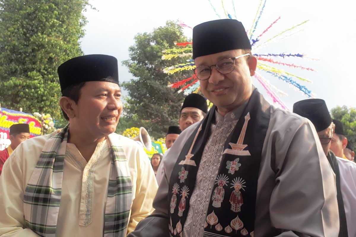Gubernur DKI Jakarta Anies Baswedan di Pusat Perkembangan Budaya Betawi, Jagakarsa, Jakarta Selatan, Minggu (15/9/2019).