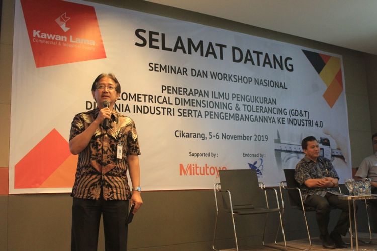 PT Kawan Lama Sejahtera bersama Kemristekdikti menggelar Seminar dan Workshop Nasional Penerapan Ilmu Pengukuran Geometrical Dimensioning & Tolerancing (GD & T) di Dunia Industri Serta Pengembangannya ke Industri 4.0 di Auditorium Kawan Lama Cikarang (5-6/11/2019).