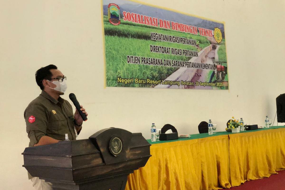 Sekretaris Ditjen PSP Kementan Gunawan, dalam acara Sosialisasi dan Bimbingan Teknis (Bimtek), di Lampung Selatan, Kamis (1/10/2020).