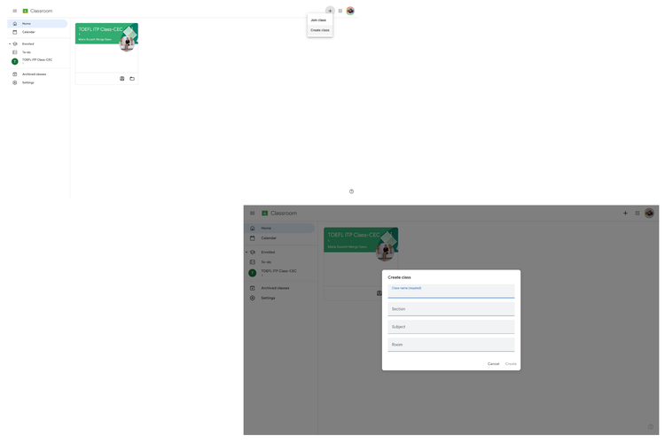 Ilustrasi cara buat kelas Google Classroom