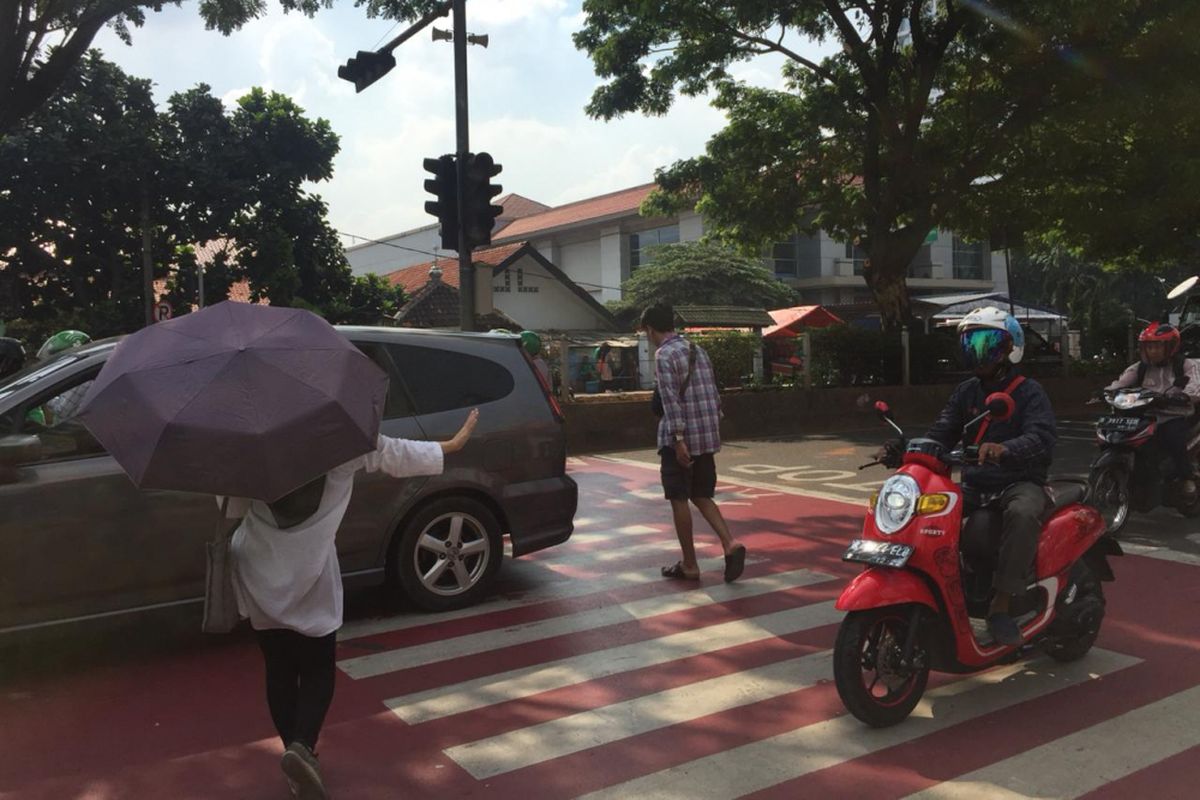 Pelican Crossing di Pondok Cina,  Jalan Margonda,  Depok,  Senin (7/1/2019).