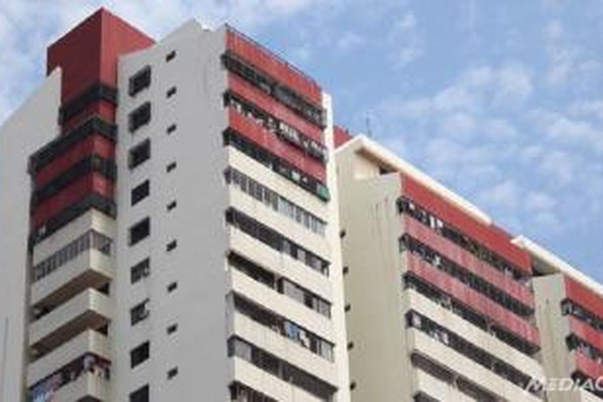 Apartemen yang dibangun Housing Development Board, Singapura.