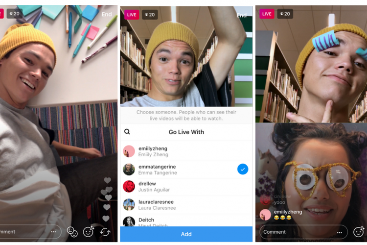 Go Live with a Friend di Instagram