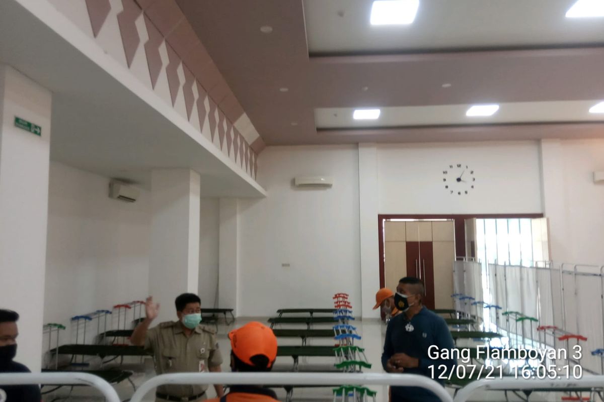 Gelanggang Olahraga (GOR) Matraman, Jakarta Timur, siap menampung pasien Covid-19 tanpa gejala (OTG) mulai Jumat (23/7/2021).