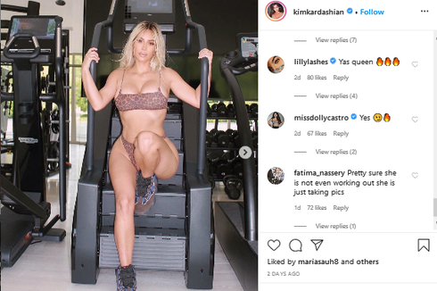 Bikini Macan Tutul Kim Kardashian dan Sneaker Yeezy Anyar