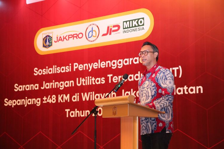 Direktur Utama PT Jakarta Infrastruktur Propertindo (JIP) Araf Anbiya di Jakarta, Senin (10/4/2023).