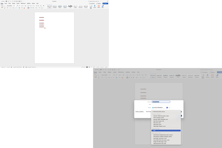 Ilustrasi cara ubah word menjadi pdf