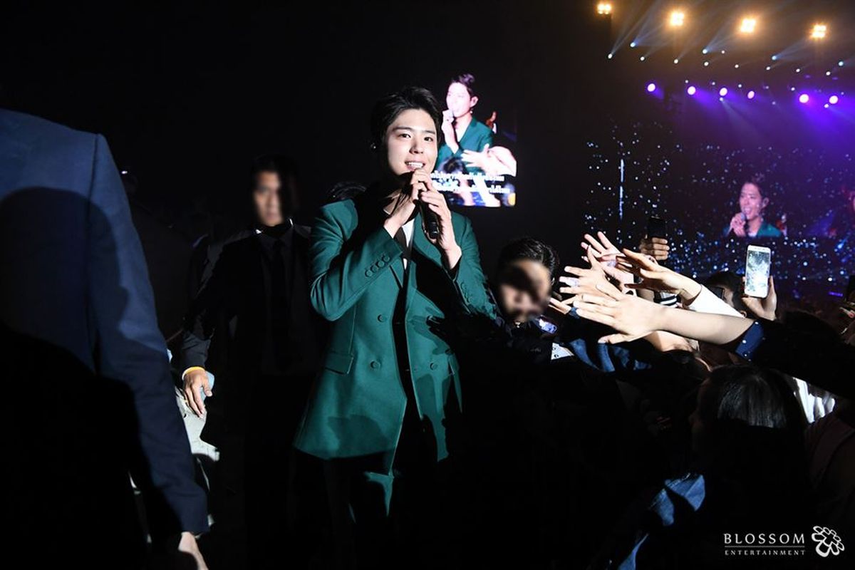 Aktor drama Korea Park Bo Gum menjumpai penggemarnya di Bangkok dalam rangkaian 2019 Park Bo Gum Asia Tour, Sabtu (16/2/2019).