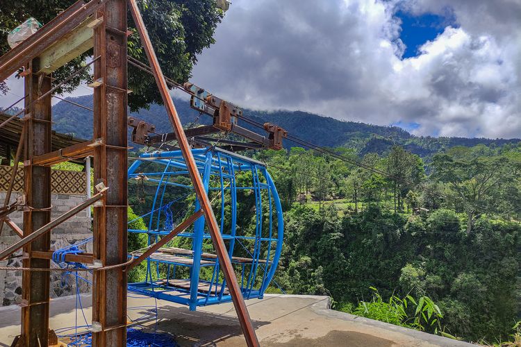 Gondola khusus wisatawan di Dusun Girpasang, Klaten.