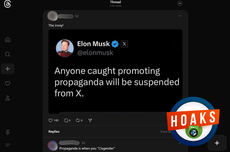 INFOGRAFIK: Hoaks Twit Elon Musk Ancam Suspend Akun yang Promosi Propaganda di X