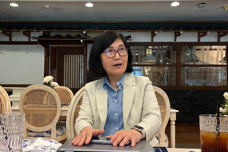 Industry Principal of Power and Utilities Aveva, Ann Moore dalam wawancara eksklusif dengan Kompas.com di Le Meridien Hotel pada Senin (13/7/2026).