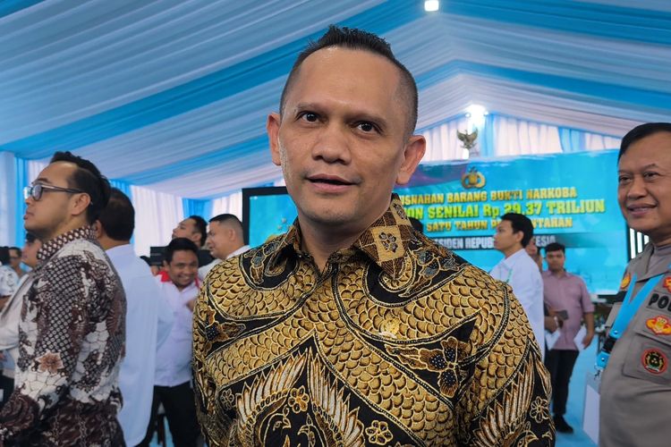 Ketua Mahkamah Kehormatan Dewan (MKD) DPR RI Nazaruddin Dek Gam di Lapangan Bhayangkara, Mabes Polri, Jakarta, Rabu (29/10/2025).