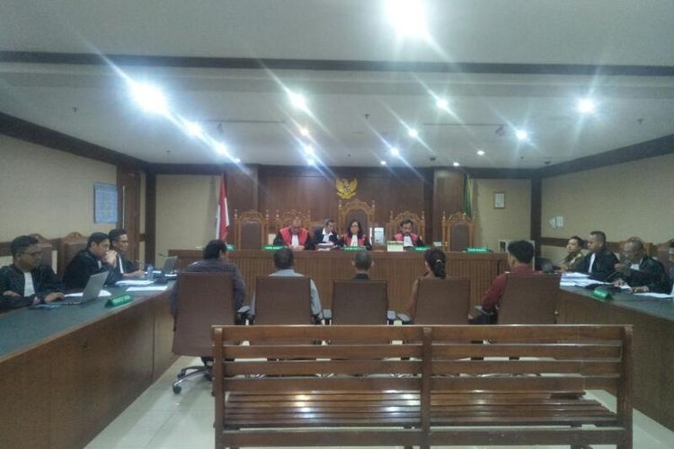 Sidang Pemeriksaan Saksi Asisten Pribadi Mantan Menpora Imam Nahrawi, Miftahul Ulum di Pengadilan Negeri Jakarta Pusat, Senin (2/3/2020)