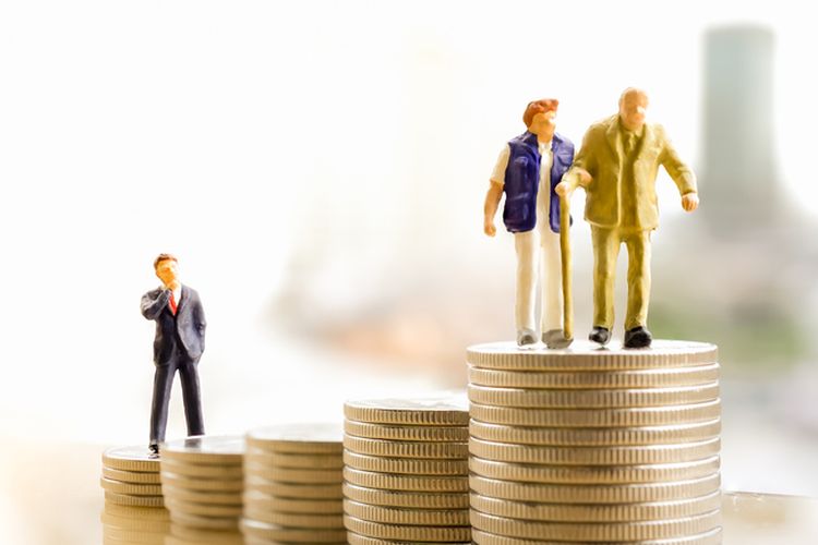 Ilustrasi pensiun, tabungan pensiun, dana pensiun. 