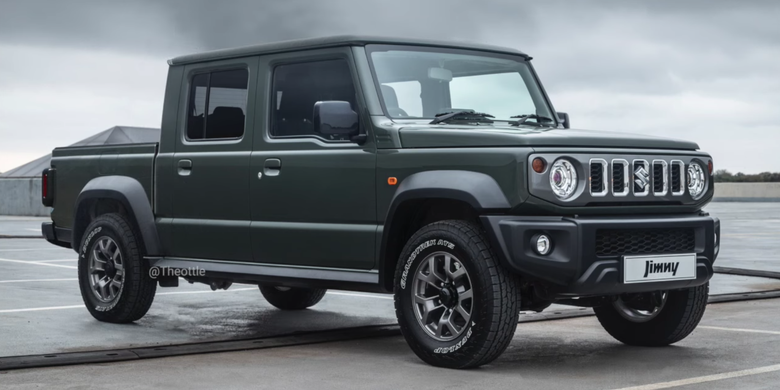 Rendering Jimny 5 pintu ala Jeep Gladiator