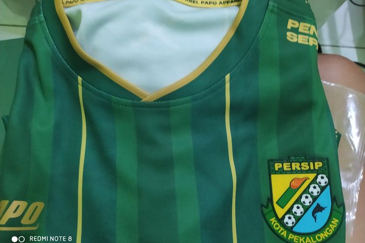 Jersey Klub Liga 3 Nasional Persip Kota Pekalongan musim kompetisi 2021-2022 hasil produksi perusahaan jersey lokal Indonesia asal Yogyakarta, Papo.