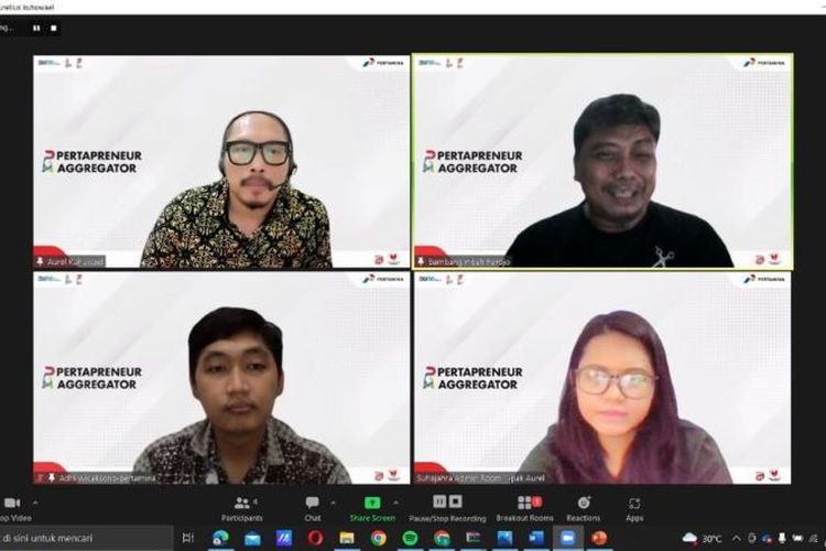 PT Pertamina (Persero) menggelar pembinaan atau coaching dan pendampingan kepada 50 usaha mikro kecil dan menengah (UMKM) yang masuk babak semifinal kompetisi Pertapreneur Aggregator. 

