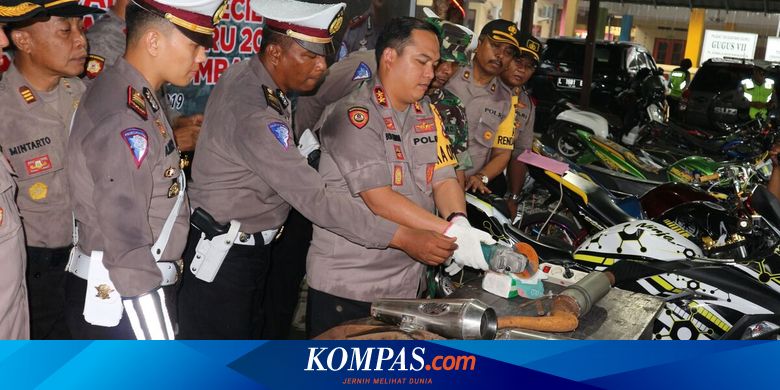 Puluhan Motor Modifikasi Disita Polisi Jelang Malam Tahun Baru