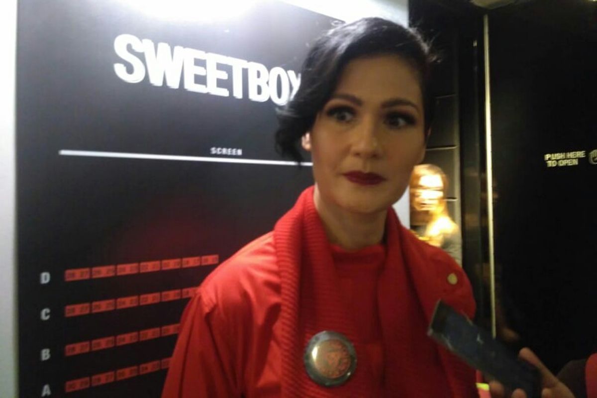 Artis peran Rima Melati Adams saat ditemui usai press screening film DreadOut di Grand Indonesia, Kebon Kacang, Jakarta Pusat, Rabu (2/1/2019).