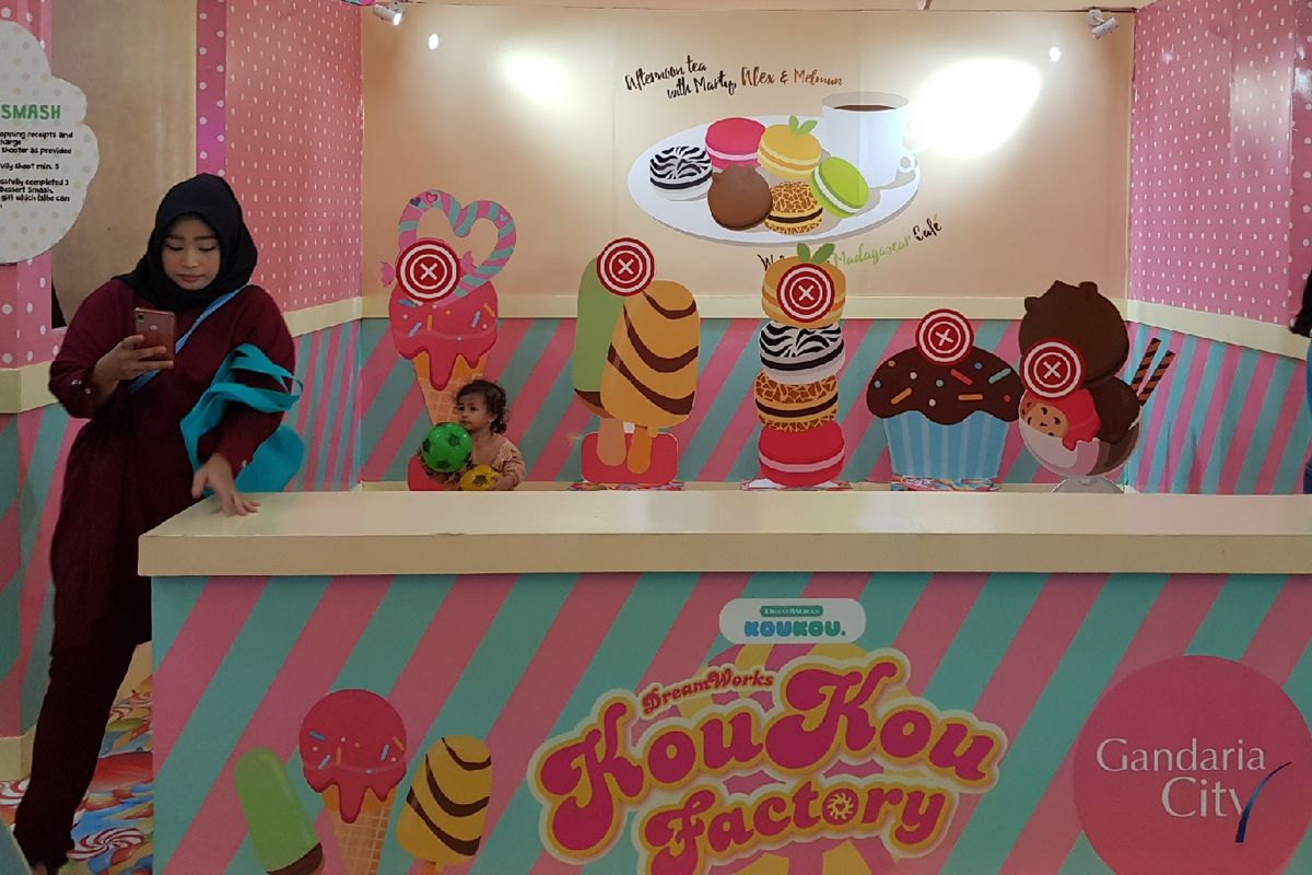 Dream Works KouKou Factory yang digelar di Gandaria City, 17 Juni - 14 Juli 2019.