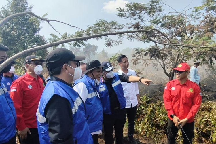 Tinjau Karhutla di Kalsel, Menteri LH Sebut Tim Pemadam Mulai Kesulitan Air