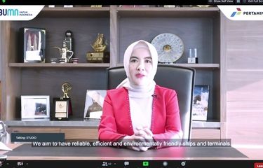 CEO PT Pertamina (Persero) Nicke Widyawati di Paviliun Indonesia pada Dubai Expo, Jumat (18/3/2022)