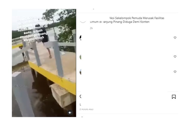 Viral video remaja rusak fasilitas umum di Tanjung Pinang