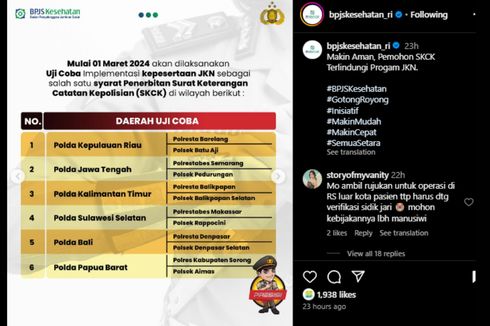 Uji Coba Buat SKCK Pakai BPJS Kesehatan Berakhir 31 Mei 2024, Bagaimana Kelanjutannya?