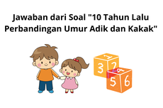 Jawaban dari Soal "10 Tahun Lalu Perbandingan Umur Adik dan Kakak"