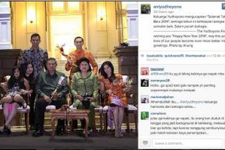 Penampakan di Instagram Ani Yudhoyono picu kehebohan.