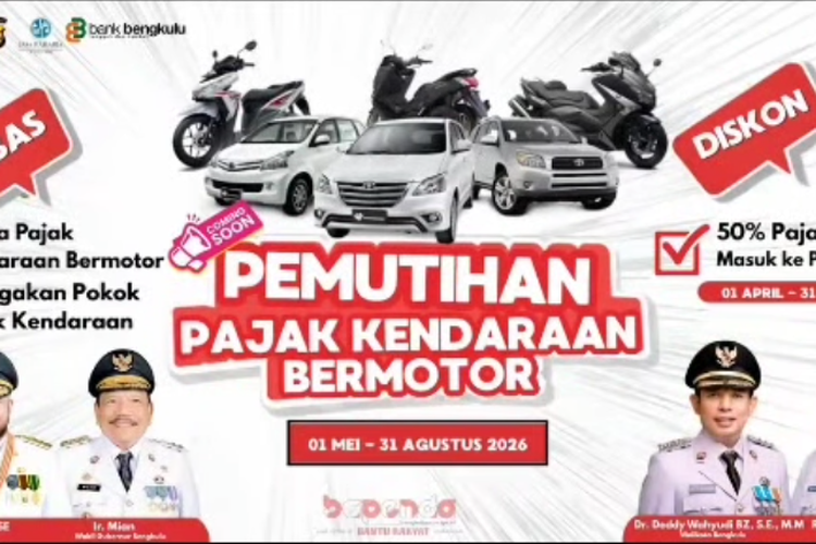Daerah Ini Gelar Pemutihan Pajak Kendaraan, Catat Jadwalnya
