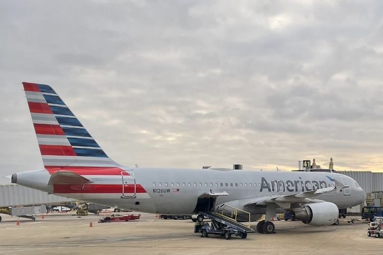 Ilustrasi pesawat American Airlines