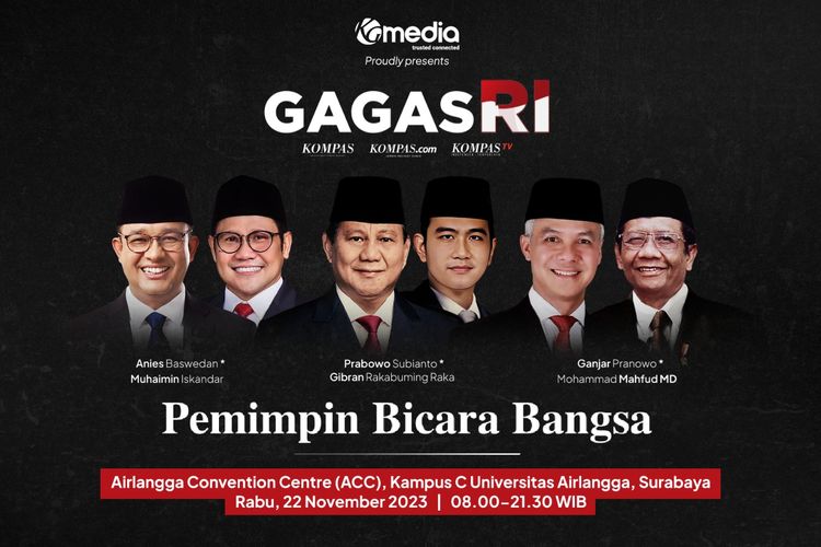 KG Media menggelar Gagas RI di Universitas Airlangga (Unair) Surabaya, Rabu (22/11/2023). 