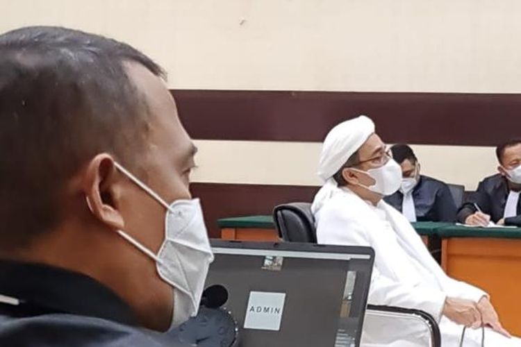 Sidang Rizieq Shihab di Pengadilan Negeri (PN) Jakarta Timur, Selasa (6/4/2021).