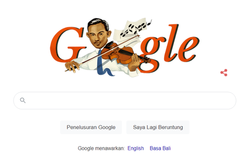 Peringati Hari Pahlawan, Wajah Ismail Marzuki Sang Maestro Musik Indonesia Muncul di Google Doodle Hari Ini