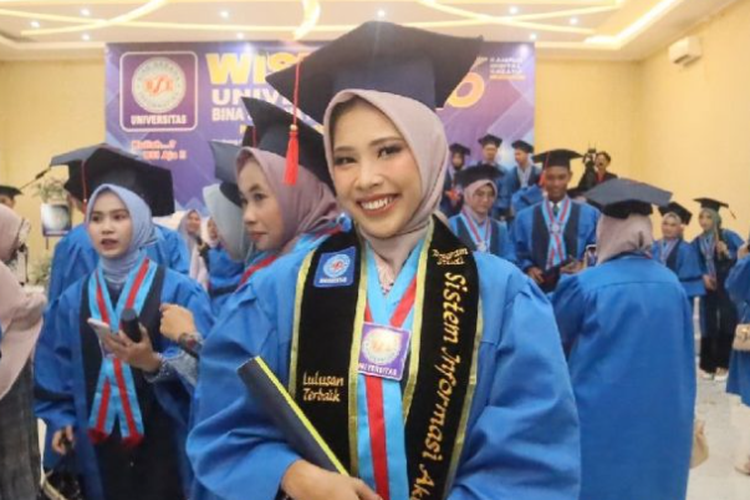 Universitas BSI (Bina Sarana Informatika) kampus Sukabumi Natasya Fauziah Nursiami berhasil meraih IPK 4,00.