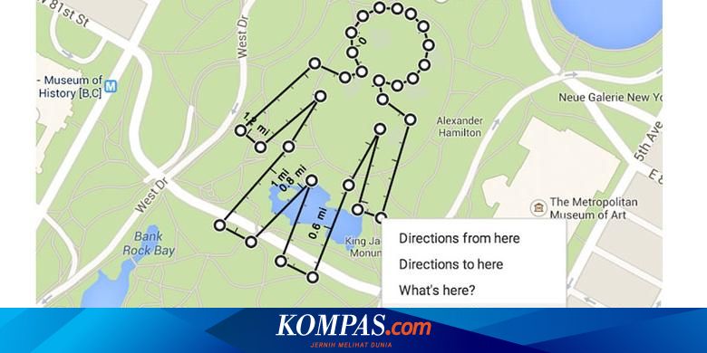 Google Maps Versi Desktop Ada Penggarisnya