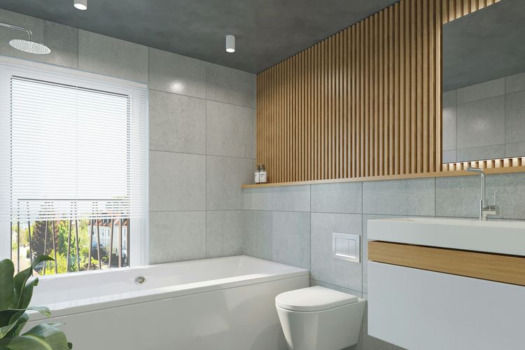 Ilustrasi kamar mandi.