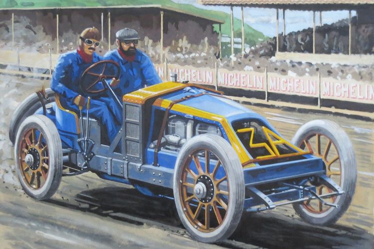 Ferenc Szisz (st. ?. 3A), Renault Type AK, vít?z Le Mans 1906