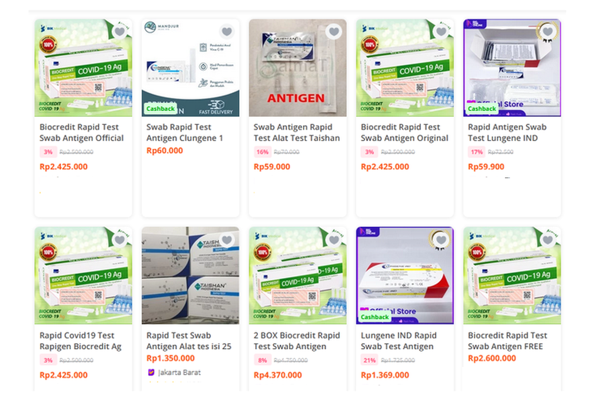 Di berbagai marketplace, banyak yang menjual alat tes Covid-19 untuk swab antigen. Masyarakat diimbau tak membeli dan menggunakannya sendiri. Ketahui, ada risikonya.
