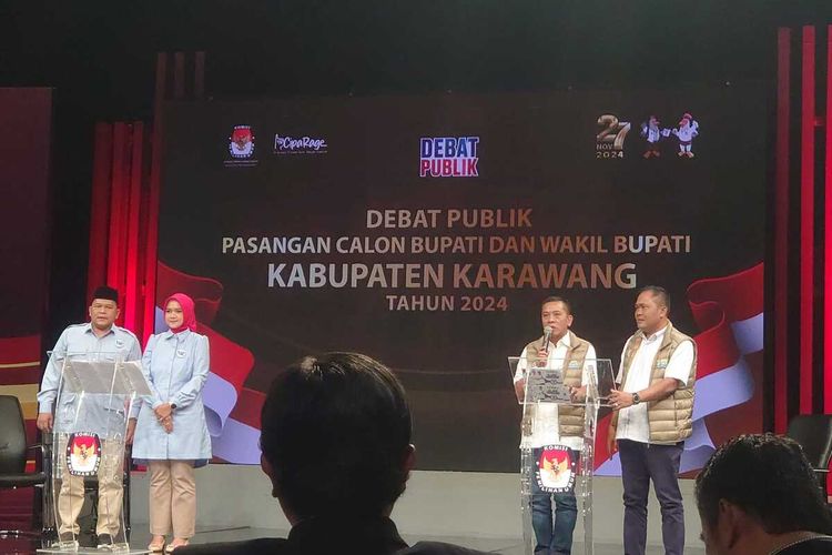 Debat publik pilkada Karawang 2024, Sabtu (9/11/2024) malam.