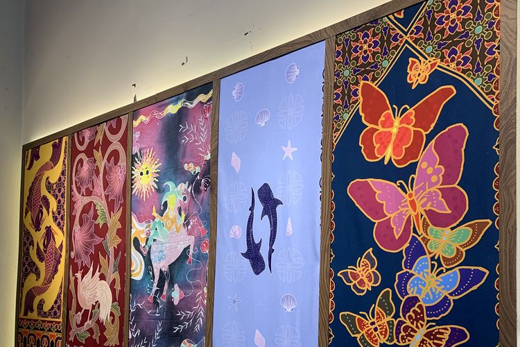 Karya batik siswa binaan Rumah Batik TBIG Pekalongan