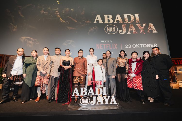 Konferensi pers film Abadi Nan Jaya di XXI Epicentrum Jakarta Selatan, Rabu (22/10/2025).