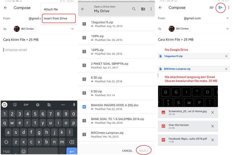 Cara kirim file Gmail ukuran besar part 2.