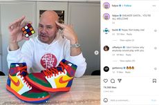 Rapper Fat Joe Pamerkan Sepatu Jordan Bertemakan Kubus Rubik