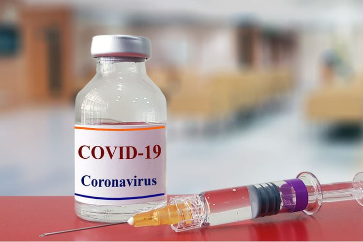 An illustration of a Covid-19 vaccine.