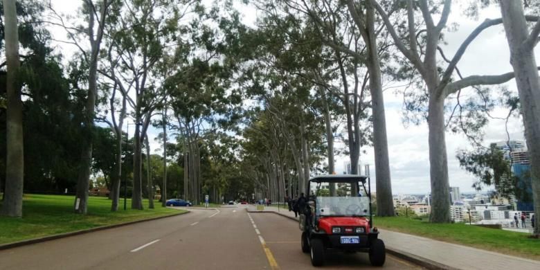 Suasana Kings Park di Fraser Avenue, Perth, Australia Barat.