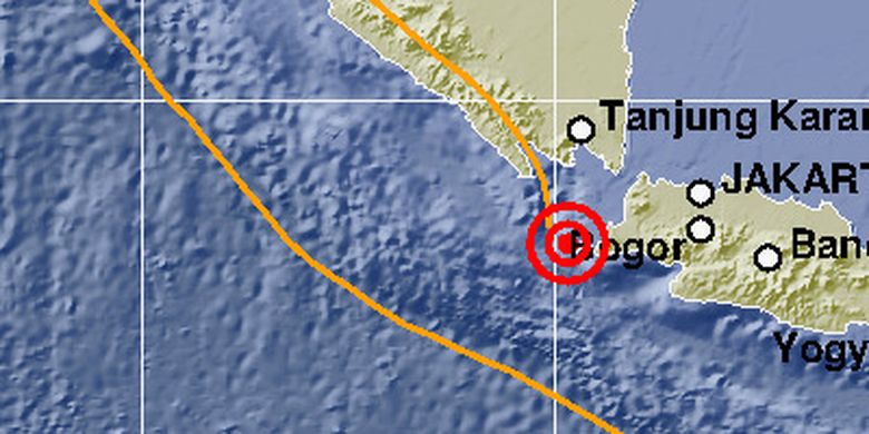 Gempa Selat Sunda, Sabtu (14/11/2020) malam pukul 22.32 WIB.